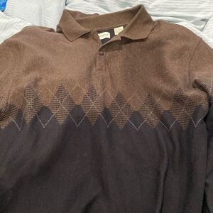Hagger clothing size XL, 60%, cotton, 40% poly long sleeve, black and brown